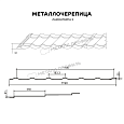 Металлочерепица МЕТАЛЛ ПРОФИЛЬ Ламонтерра X (ПЭ-01-6018-0.5)